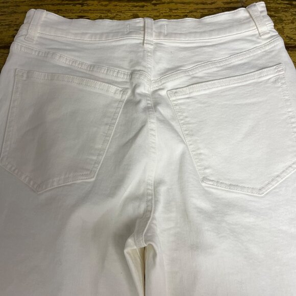 Madewell '90s Straight Crop Jean Tile White Sz 27 High Rise Raw Hem NQ179 - Picture 8 of 13